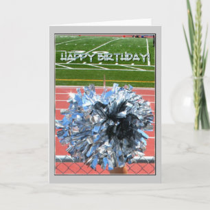 Grattis på födelsedagen Cheer pom pom Kort