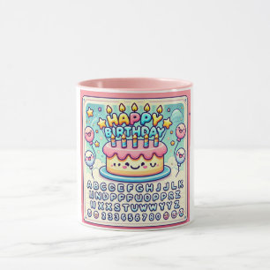 Grattis på födelsedagen Cheerful Cake Delight Mugg