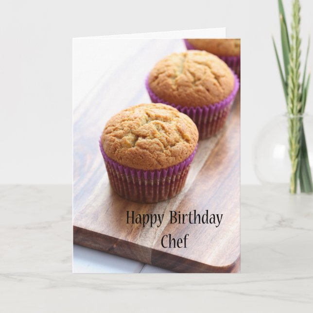 Grattis på födelsedagen Chef - cupkaka Kort (Framsida)