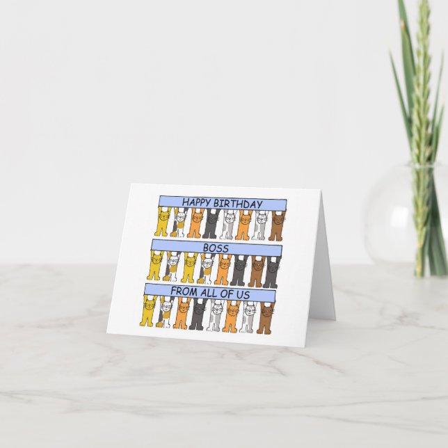 Grattis på födelsedagen Chef från alla Kort (Framsida)
