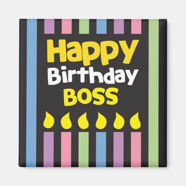 Grattis på födelsedagen CHEF! Magnet (Framsidan)