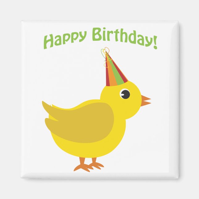 Grattis på födelsedagen! chick magnet (Framsidan)