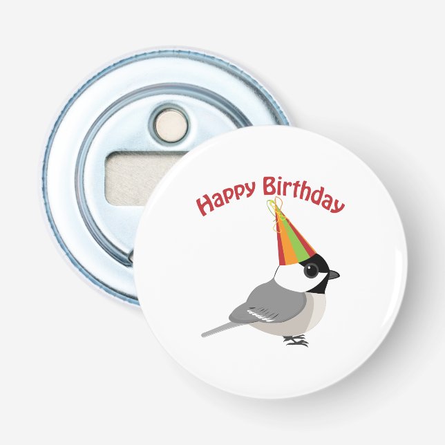 Grattis på födelsedagen Chickadee Flasköppnare (Framsidan)