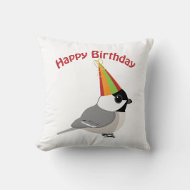 Grattis på födelsedagen Chickadee Kudde