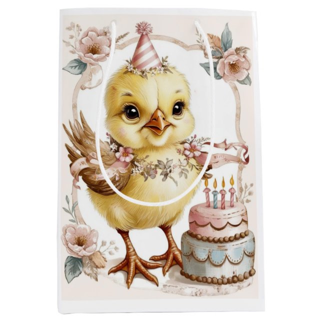 Grattis på födelsedagen Chickadee-presentpåse (Framsidan)