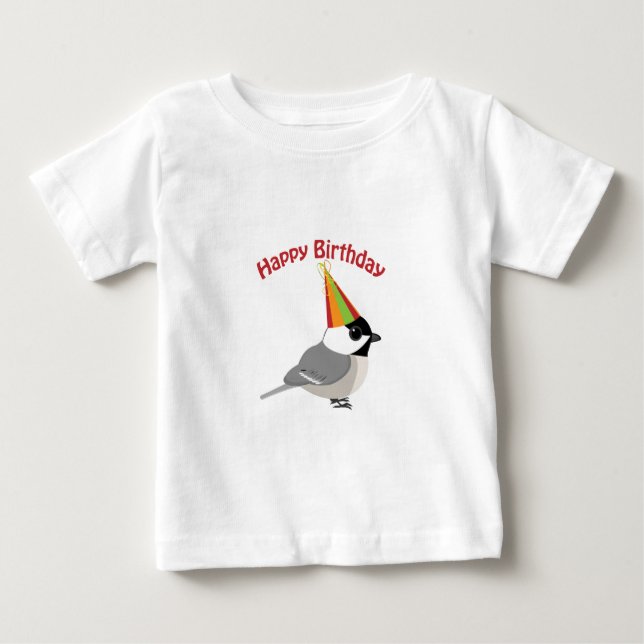 Grattis på födelsedagen Chickadee T-shirt (Framsida)