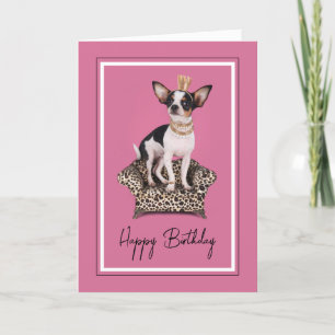 Grattis på födelsedagen Chihuahua prinsessa Kort