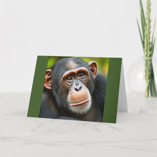 Grattis på födelsedagen Chimp Tack Kort (Framsida)