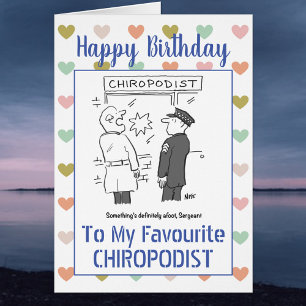 grattis på födelsedagen Chiropodist Hälsningskort