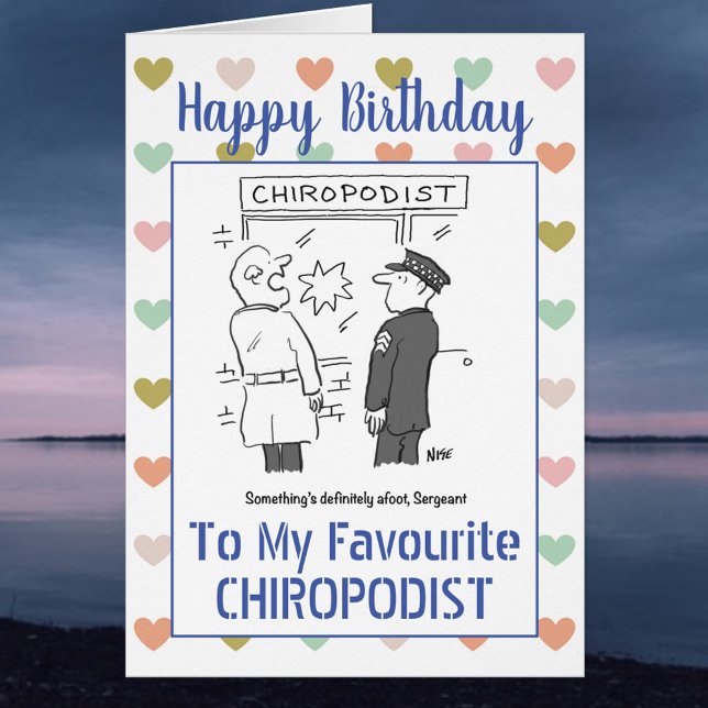 grattis på födelsedagen Chiropodist Hälsningskort (Skapare uppladdad)