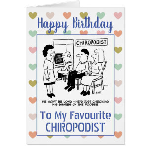 grattis på födelsedagen Chiropodist Hälsningskort