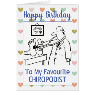 grattis på födelsedagen Chiropodist Hälsningskort