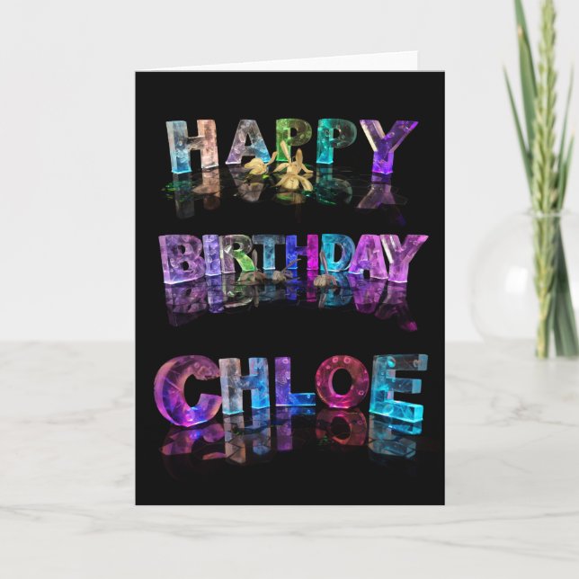 Grattis på födelsedagen Chloe Card Kort (Framsida)