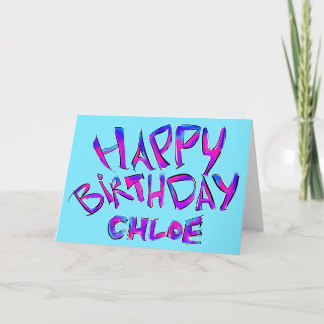 Grattis på födelsedagen - Chloe Kort (Framsida)