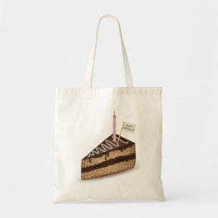 Grattis på födelsedagen Chocolate Cake Tote Bag Tygkasse