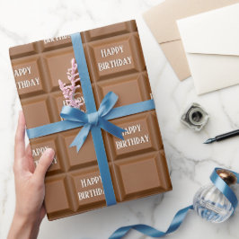 Grattis på födelsedagen chokladkaka presentpapper