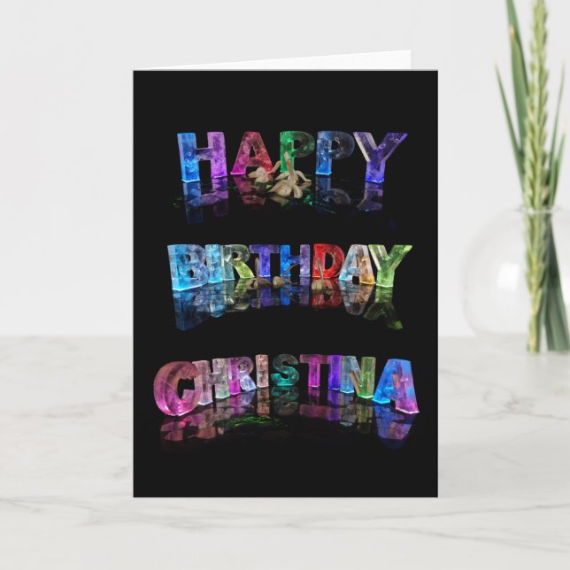 Grattis på födelsedagen Christina Card Kort (Framsida)