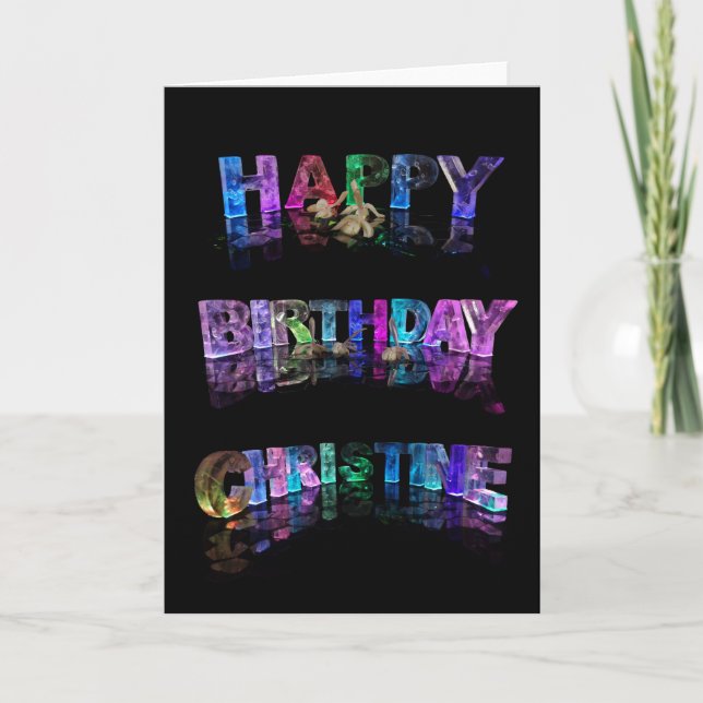 Grattis på födelsedagen Christine Card Kort (Framsida)