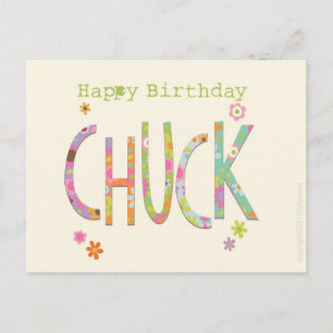 Grattis på födelsedagen Chuck Manchester och norra Vykort