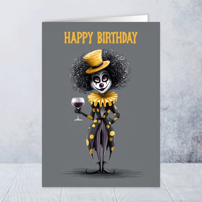 Grattis på födelsedagen Cirkusclown gratulationsko Kort (Skapare uppladdad)