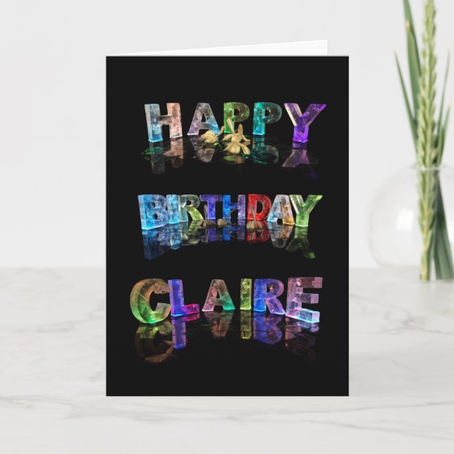 Grattis på födelsedagen Claire Card Kort (Framsida)