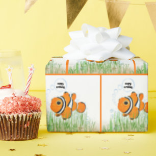 Grattis på födelsedagen Clownfish Presentpapper