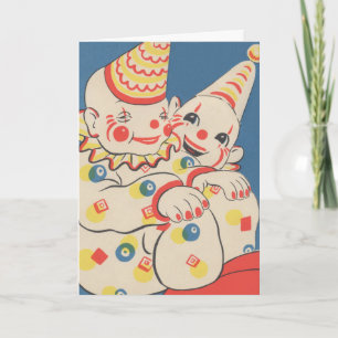 Grattis på födelsedagen Clowns Kort