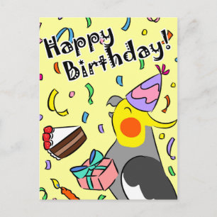 Grattis på födelsedagen Cockatiel Vykort