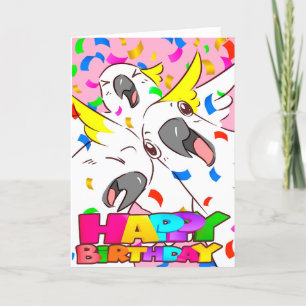 Grattis på födelsedagen Cockatoo Helgkort