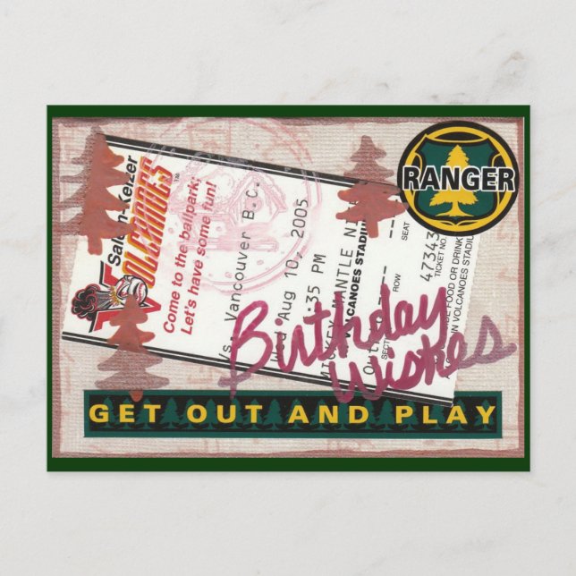 Grattis på födelsedagen Collage Vykort (Framsida)