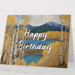 Grattis på födelsedagen Colorado Mountain Lake  Kort