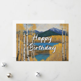 Grattis på födelsedagen Colorado Mountain Sjö Julkort