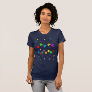 Grattis på födelsedagen Colorful Balloons lustiga T Shirt