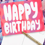 GRATTIS PÅ FÖDELSEDAGEN Colorful Bubble Brev ANPAS Vykort<br><div class="desc">Hand skapade kort åt dig! Anpassa med egen text eller ändra färg. Kolla min butik för mycket mer färg och design eller säg till mig om du vill ha något anpassningsbar!</div>