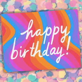 GRATTIS PÅ FÖDELSEDAGEN Colorful Coola & Roligt Ra Vykort