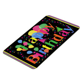 Grattis på födelsedagen Colorful Firande Magnet