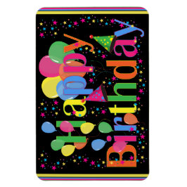 Grattis på födelsedagen Colorful Firande Magnet