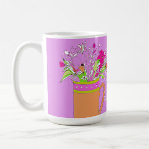 Grattis på födelsedagen Colorful Flowers Kaffemugg