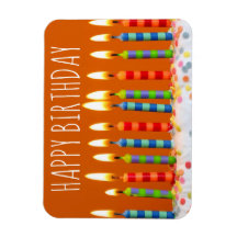 GRATTIS PÅ FÖDELSEDAGEN Colorful Modern Gift Magne