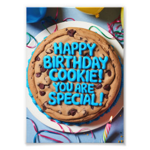 Grattis på födelsedagen Cookie Fototryck