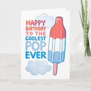 Grattis på födelsedagen Coolest Pop Letterpress-ko Kort