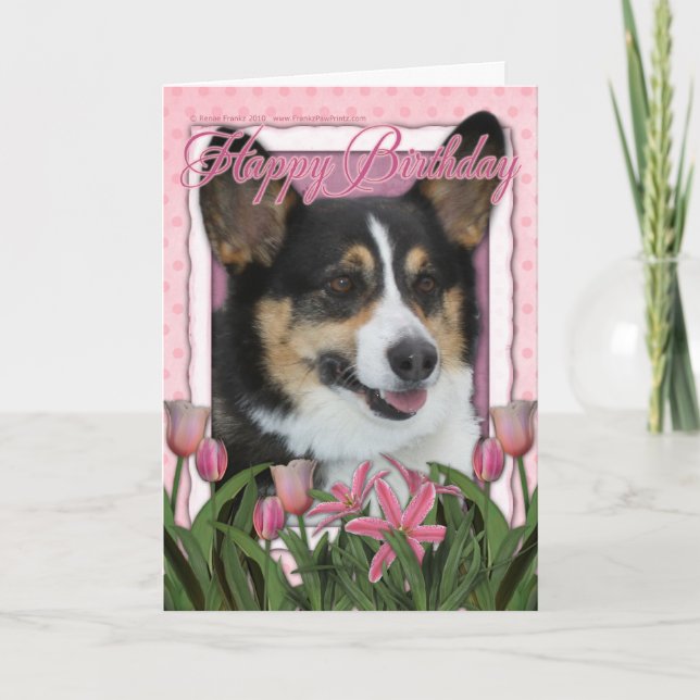 Grattis på födelsedagen - Corgi Kort (Framsida)