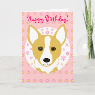 Grattis på födelsedagen Corgi-kort Kort