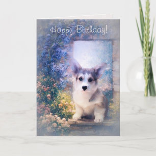 Grattis på födelsedagen Corgi Puppy Kort