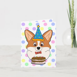 Grattis på födelsedagen Corgi Tecknad Kort