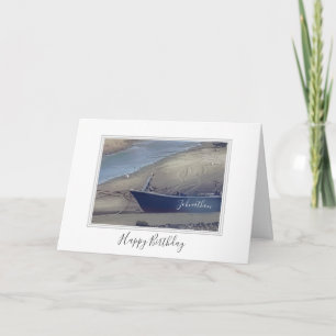 Grattis på födelsedagen Cornish fiskebåt Kort