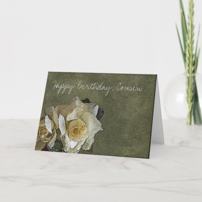 Grattis på födelsedagen Cousin Kort (Framsida)