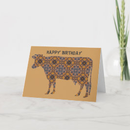 Grattis på födelsedagen Cow Kort