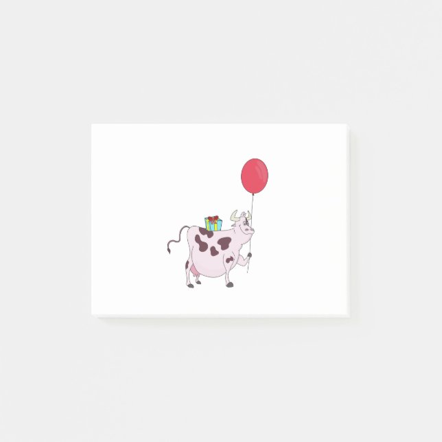 Grattis på födelsedagen Cow Post-it Block (Framsida)