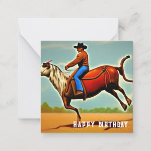 Grattis på födelsedagen Cowboy Anteckningskort